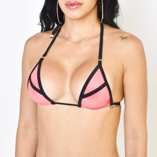 Sensation Sheer Coral Bikini 7 Sensation Sheer Coral Bikini -Bold Sea Bikini Store Coral Sensation Sheer Bikini Top Piece