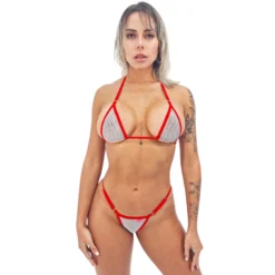 Hot Lines Sheer Bikini – Red