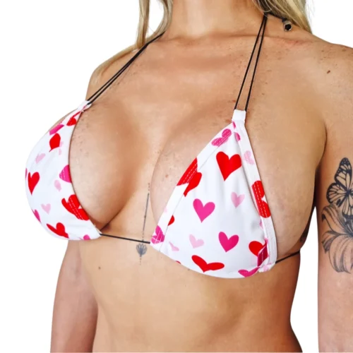 Love Hearts String Bikini (White) 6 Love Hearts String Bikini (White) -Bold Sea Bikini Store Love Hearts String Bikini White Top scaled 1
