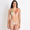 Sheer White Mexican Flag Bikini