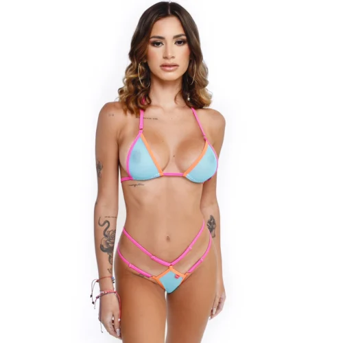 Neon Explosion Sheer Bikini