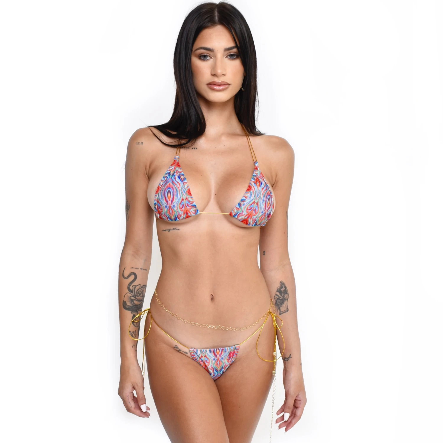 Royal Feathers String Bikini – Blue 1 Royal Feathers String Bikini – Blue