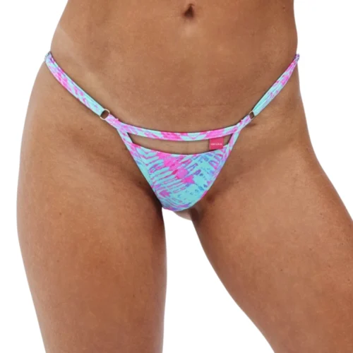 Tropical Fusion Mesh Bikini 7 Tropical Fusion Mesh Bikini -Bold Sea Bikini Store Tropical Fusion Mesh Bikini Side Adjustable V String Front