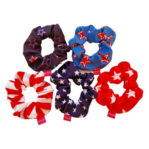 USA Hair Scrunchies – 5 Pieces Set