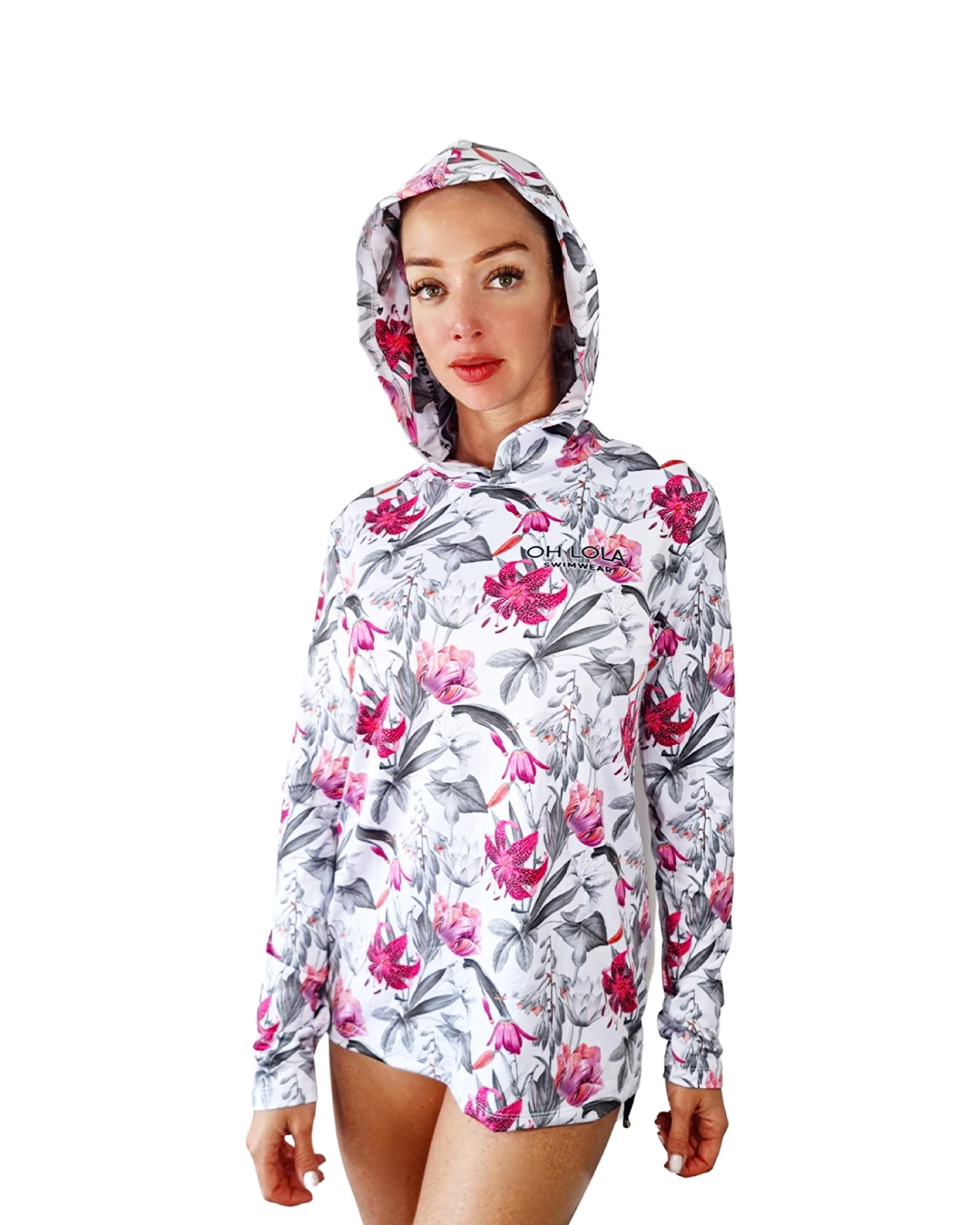 Enchanted Hooded Fishing Shirt – White/Floral 1 Enchanted Hooded Fishing Shirt – White/Floral