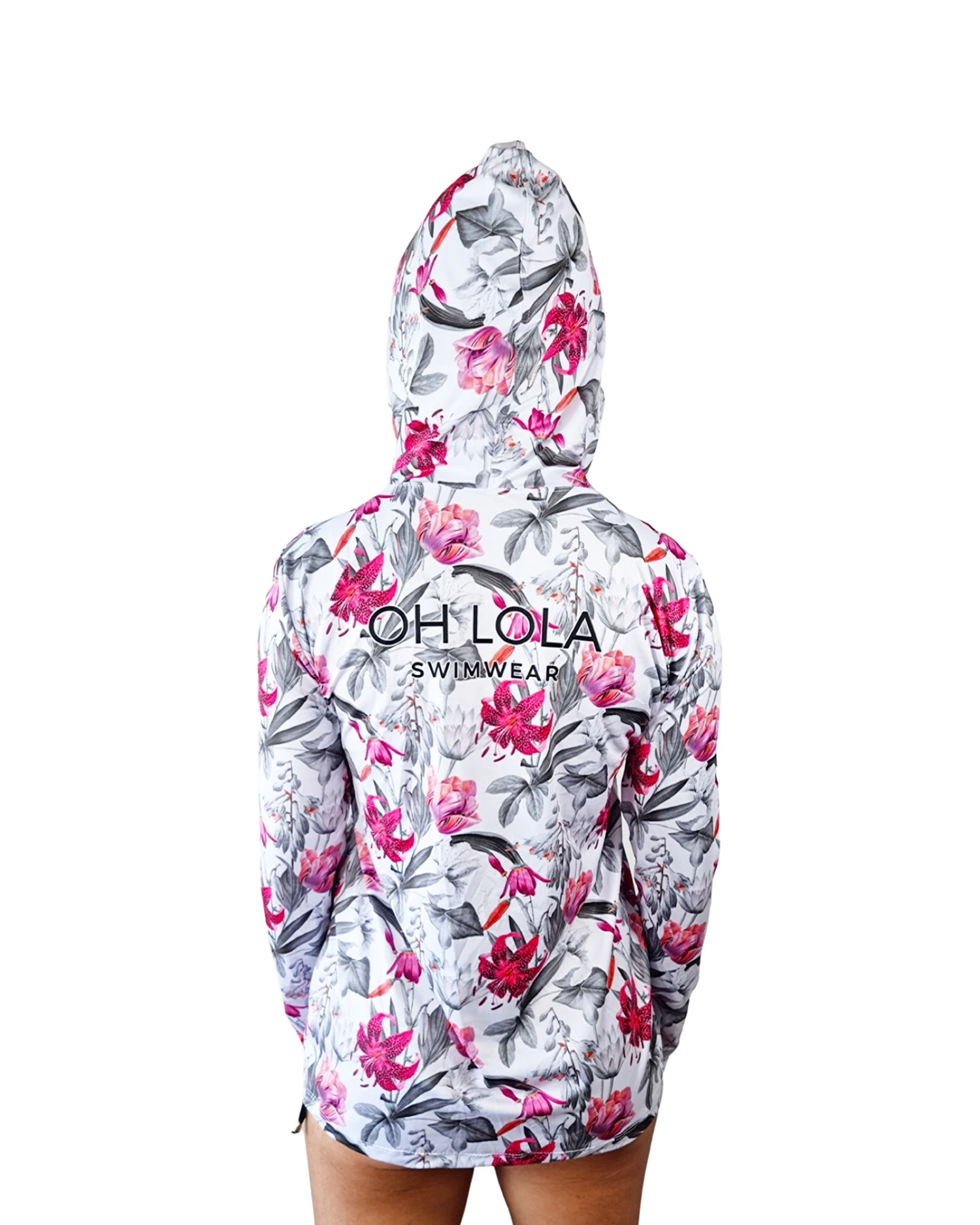 Enchanted Hooded Fishing Shirt – White/Floral 2 Enchanted Hooded Fishing Shirt – White/Floral - Image 2