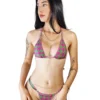 Houndstooth Micro Bikini – Green Purple
